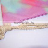 Promotional Canvas Pattern Printing Drawstring Backpack Bag thumbnail-5