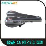 Black Leather Bike Saddle thumbnail-1