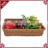 Eco-friendly Rattan Fruit Baskets for Supermarket Display Rack