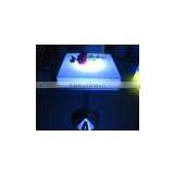 Simple Design Party Events and Bar Used Waterproof Rechargeable Decorative LED Square Cocktail Table With Stainless Steel Leg