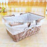 Willow Bread Basket With Neat Liner thumbnail-1