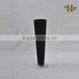 Colored Tall Cone Shaped Cylinder Glass Vase, Handmade Wedding Use Glassware With Pinch Bottom thumbnail-3