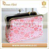 Popular Woven Pink Lace Lady Clutch Bag Dinner Party Handbag thumbnail-1