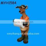 Resin Deer Figurine for Both Home Decoration and Napkin Ring thumbnail-1