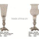 NEW STYLE CRYSTAL BEADS SHADE ANTIQUE EMBOSSED TABLE LAMP thumbnail-1