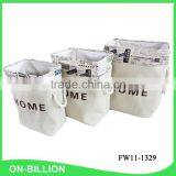 Decorative Folding Fabric Canvas Laundry Hamper thumbnail-2