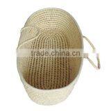 Hand Woven Maize Straw Portable Baby Carrier Basket for Baby Sleeping thumbnail-3