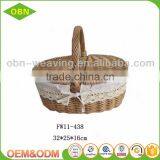 Wholesale Cheap Fruits Food Wicker Hamper Mini Empty Picnic Willow Basket With Cover thumbnail-1