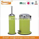 Colorful Metal Toilet Brush and Foot Pedal Trash Can thumbnail-1
