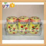3pcs Ceramic Canister Set With Iron Stand thumbnail-1