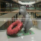 Fiberglass Bear Statue Sculpture With Candy thumbnail-3