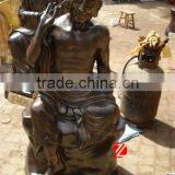 Shaolin Temple Eighteen Arhats Brass Arhat Clean Ear Statue thumbnail-1
