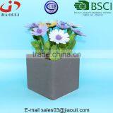 BSCI Audited Factory Grey Sand Surface Square Planter Pot, Garden Ceramic Pot thumbnail-3