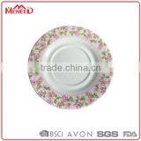 SGS Standard Floral Rim White Decal Melamine Round Elegant Plastic Coaster/saucer thumbnail-1