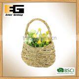 Rattan Hand Basket Shape Flower Pots For Garden Planer thumbnail-6