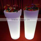 Plastic White PE Illuminated Outdoor Furniture, Illuminated Led Flower Pot, Glowing Led Ice Bucket thumbnail-3