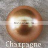 Wholesale AAA 9.5-10mm Champagne Round Tahitian Loose Pearls thumbnail-1