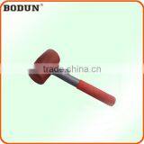 H3008 Red Rubber Mallet Hammer With Steel Handle