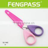 S2-1462 5" 2CR13 Stainless Steel ABS Plastic Handle Stationery Scissors / Kid Scissors With Plastic Holder thumbnail-1