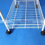 330-55 4-tier Metal Wire Storage Shelf Storage Cart With Wheels thumbnail-5