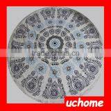 UCHOME High Quality Custom Beach Blanket Reactive Printed Circular 100% Cotton Tassel Beach Towel Round thumbnail-3