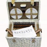 Factory wholesale cheap natural handmade outdoor wicker picnic basket