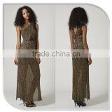 Latest Casual Dress Designs Sexy Ladies Side Split Sleeveless One Piece Long Maxi Frog Dress thumbnail-2