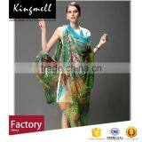 Most Popular Type Silk CDC Scarf Custom Digital Print Crepe Scarf thumbnail-1