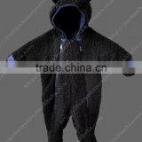 Infant's Knitted Faux Fur Pramsuit Black Bear Unisex Baby Clothes thumbnail-3