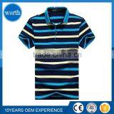(Supima Polo T Shirt) 2017 Unique Stripe Design Different Styles Embroidery Branded Custom Polo T Shirts For Europe Market thumbnail-1