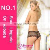 Sexy Female Mid-waist Lace Panties Woman Lace Underwear thumbnail-4