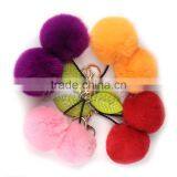 CX-R-56 Wholesale Best Quality Rabbit Fur Strap Chain Keychain Charm For Bag thumbnail-1
