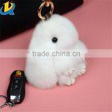 Wholesale Real Mink Fur Keychain Soft Lovely Rabbit Keychain thumbnail-6