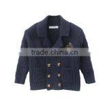 Boys Double-breasted Knitting Patterns Children Sweater thumbnail-1