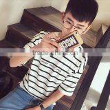 2016 New Fashion All Match Loose Half Sleeve Striped T-shirts thumbnail-4