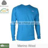 OEM Clothing Men's Merino Wool Long Sleeve V-Neck T-Shirt thumbnail-2