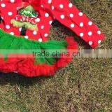 Baby Clothes Christmas Christmas Tree Green Red Tutu Romper White Dot Christmas Romper Kid Romper With Neckalce and Headband thumbnail-3