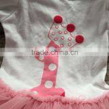 Baby Girls Birthday Tut Romper 1st Tutu Romper With Headband thumbnail-3