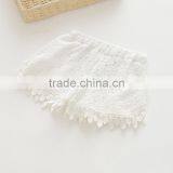 Pure Color Lace Summer New Style Baby Girl Ruffle Shorts thumbnail-4