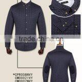 100% Cotton Dot Printing Button Downs Dress Men Shirts thumbnail-2