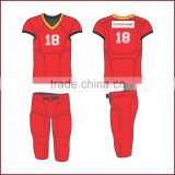 Red American Football Uniform with Capless Sleeves and Shorts with Free customization