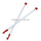 Custom Red & White PP Plastic Hollow Knitting Needle Handle Crochet Hook