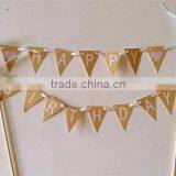 Vintage Cake Topper Cake Flags Baner/Bunting Engaged, Happy Birthday, Just Married thumbnail-5
