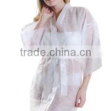 Disposable PP/SMS sauna suit kimono bathrobe for sale