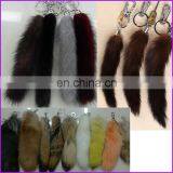 Fashion Pretty Fur Handbag Accessory Fox Fur Tail Keychain