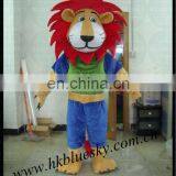 red hair lion adult mascot costume