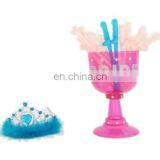 Bride Plastic Goblet With Plastic Drinking Straw and Tiara Crown Bachelorette Party Set Supply