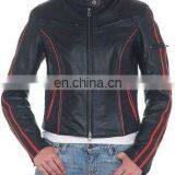 HMB-0235A BIKER LEATHER JACKETS MOTORCYCLE GIRLS FASHION COATS