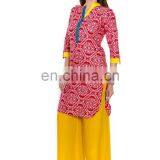 Wholesaler of Woman Ethnic 100% Cotton Embroidered and Printed Kurti thumbnail-3