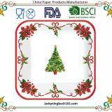 Amazon Hot Traditional Christmas Square Paper Lunch Plates Disposable Party Tableware thumbnail-5